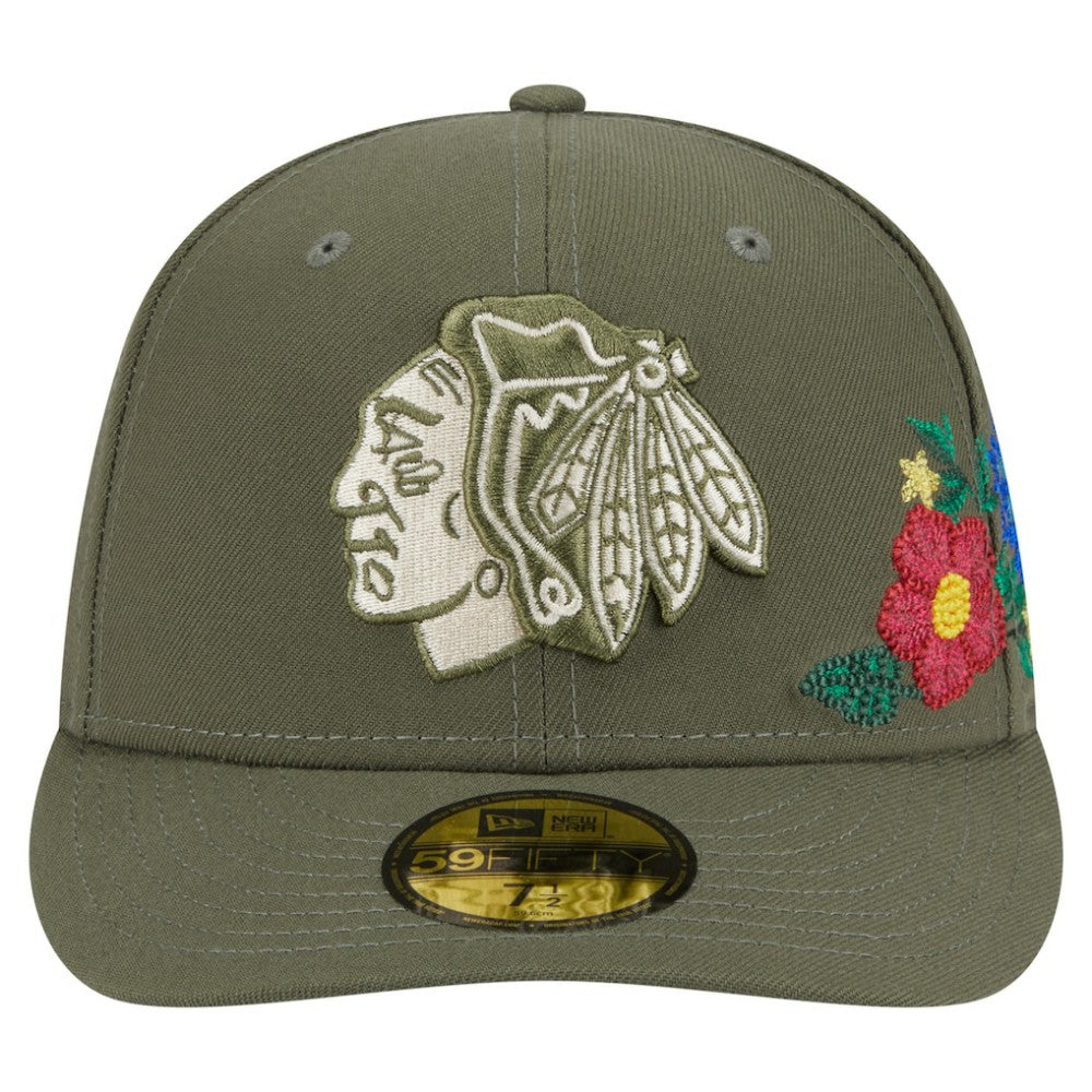 Chicago Blackhawks New Era Tonal Florals 59FIFTY Fitted Hat For Sale