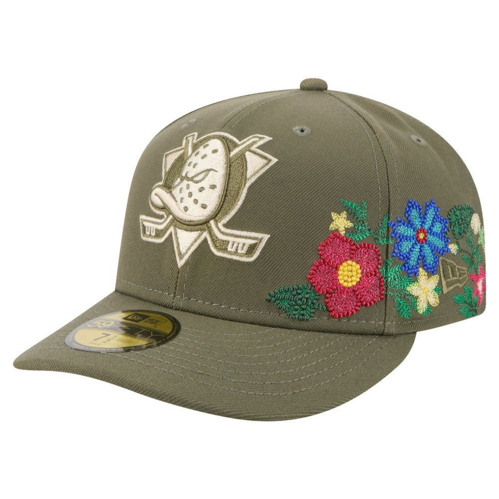 Anaheim Ducks New Era Tonal Florals 59FIFTY Fitted Hat Outlet