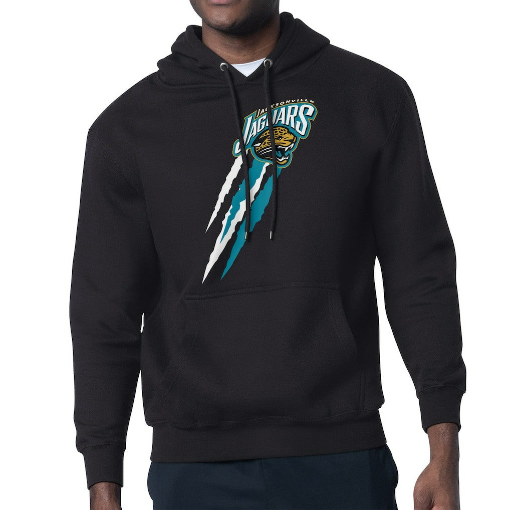 Jacksonville Jaguars  Starter Retro Team Logo Color Scratch Pullover Hoodie