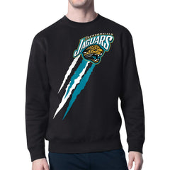 Jacksonville Jaguars  Starter Retro Team Logo Color Scratch Pullover Sweatshirt