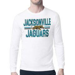 Jacksonville Jaguars  Starter Mesh Look Retro Team Logo Long Sleeve T-Shirt