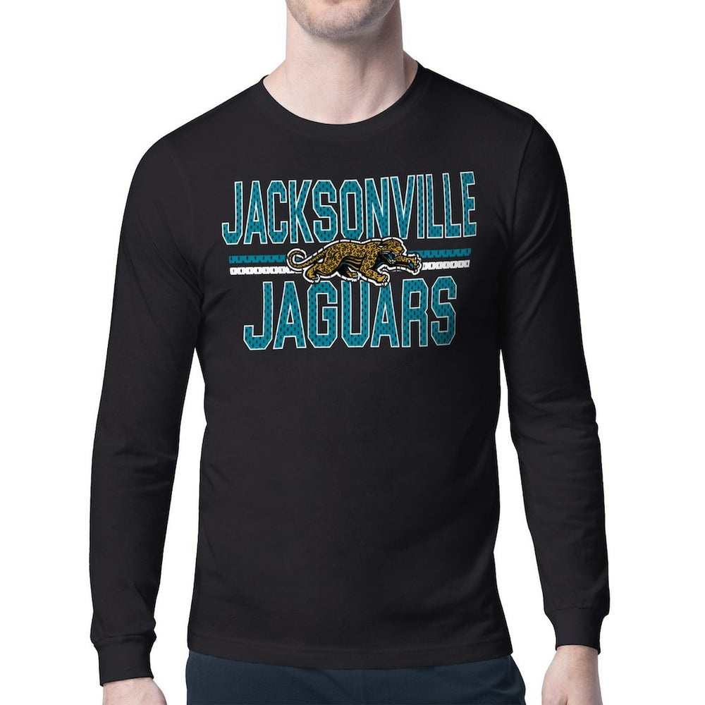 Jacksonville Jaguars  Starter Mesh Look Retro Team Logo Long Sleeve T-Shirt