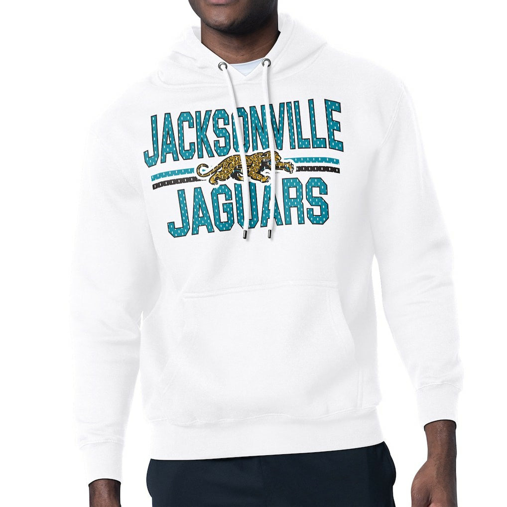 Jacksonville Jaguars  Starter Mesh Look Retro Team Logo Pullover Hoodie