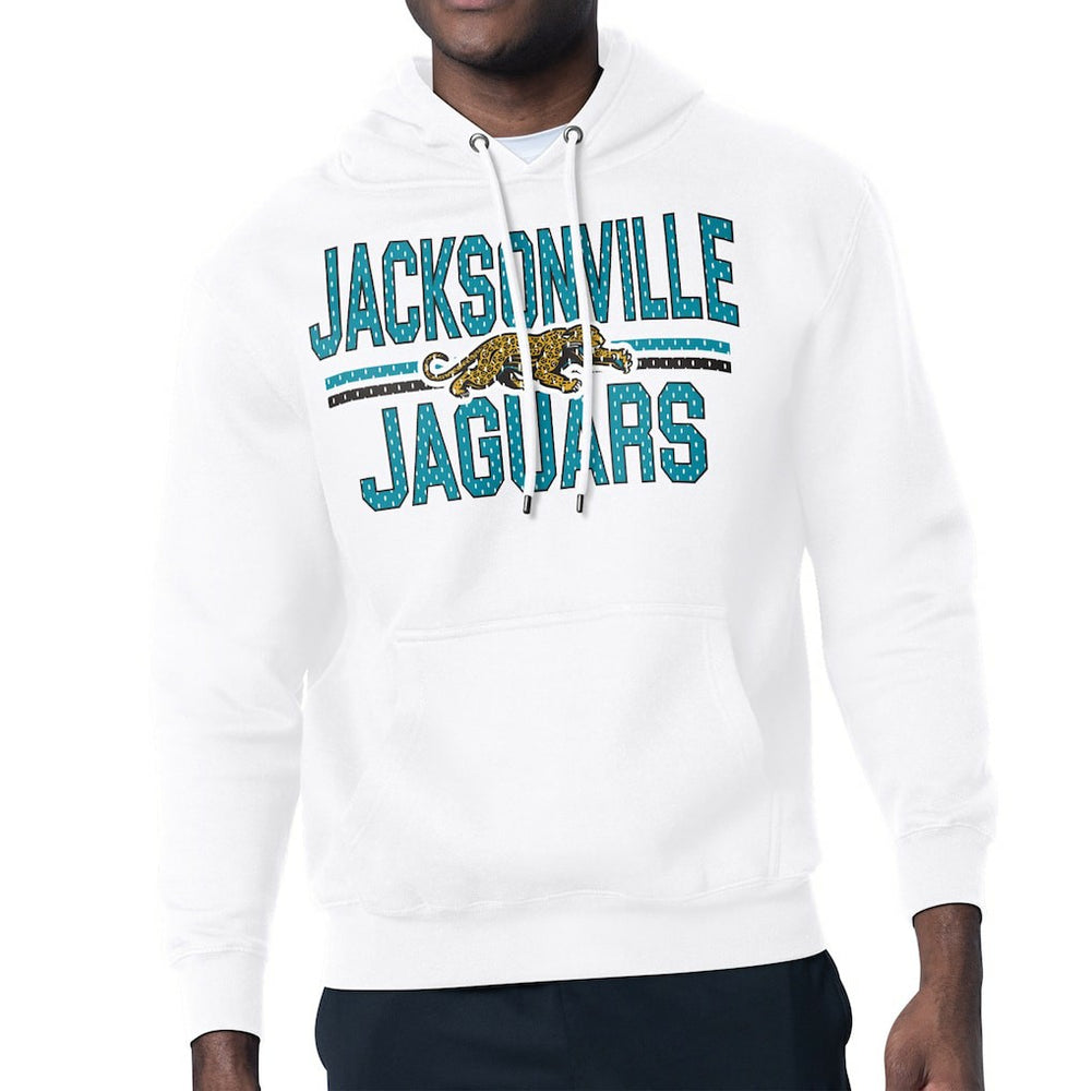 Jacksonville Jaguars  Starter Mesh Look Retro Team Logo Pullover Hoodie