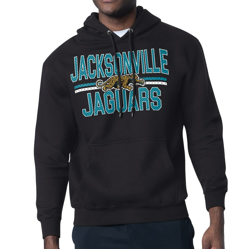 Jacksonville Jaguars  Starter Mesh Look Retro Team Logo Pullover Hoodie