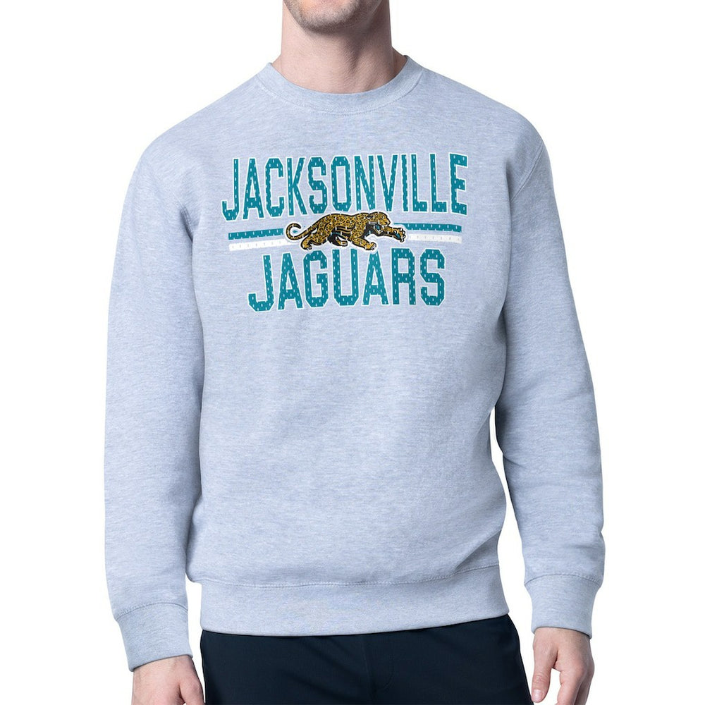 Jacksonville Jaguars  Starter Mesh Look Retro Team Logo Pullover Sweatshirt