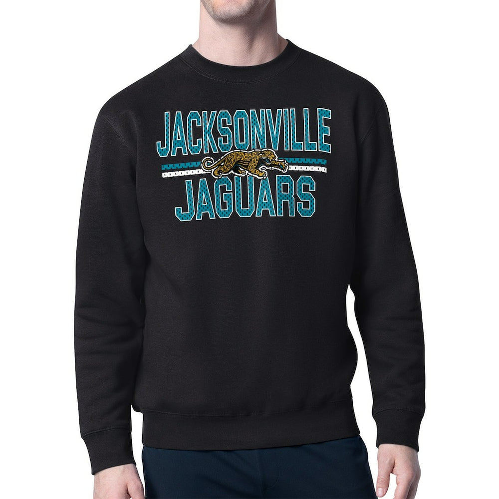 Jacksonville Jaguars  Starter Mesh Look Retro Team Logo Pullover Sweatshirt