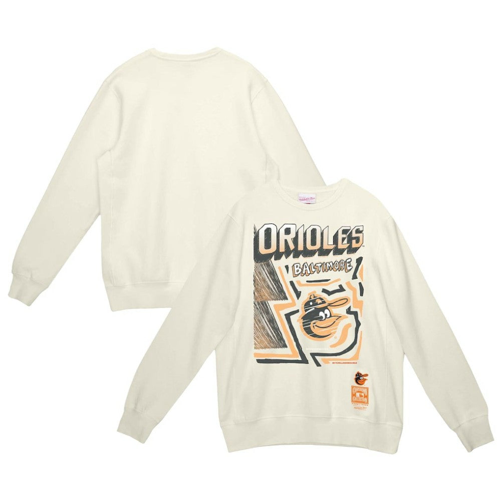 Baltimore Orioles Mitchell & Ness Sidewalk Sketch Pullover Hoodie | MLB On Sale