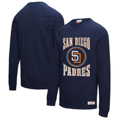 San Diego Padres Mitchell & Ness Arched Logo Slub Long Sleeve T-Shirt | MLB For sale