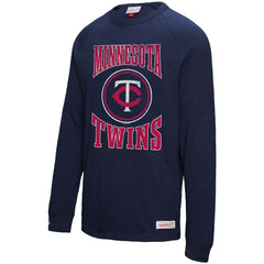 Minnesota Twins Mitchell & Ness Arched Logo Slub Long Sleeve T-Shirt | MLB Shop