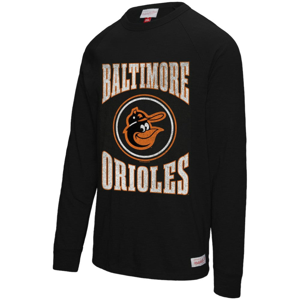 Baltimore Orioles Mitchell & Ness Arched Logo Slub Long Sleeve T-Shirt | MLB Sale
