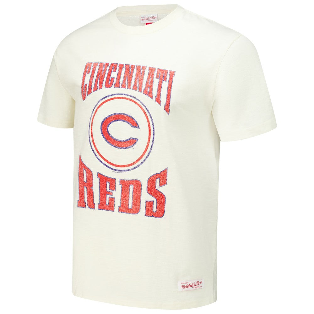 Cincinnati Reds Mitchell & Ness Arched Logo Slub T-Shirt | MLB Discount