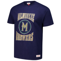 Milwaukee Brewers Mitchell & Ness Arched Logo Slub T-Shirt | MLB Outlet