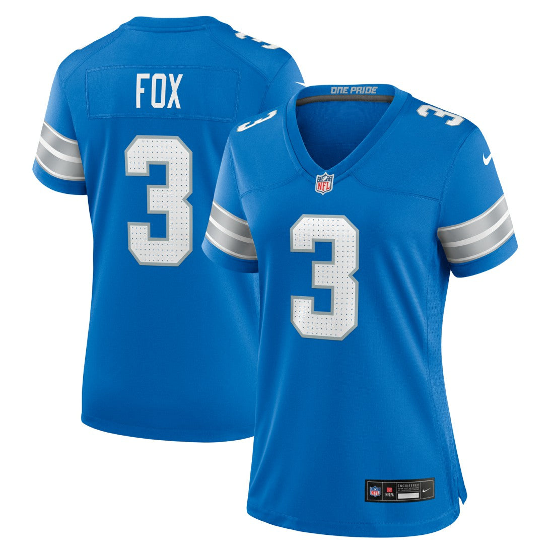Detroit Lions Nike Jack Fox  Women's Team Game Jersey