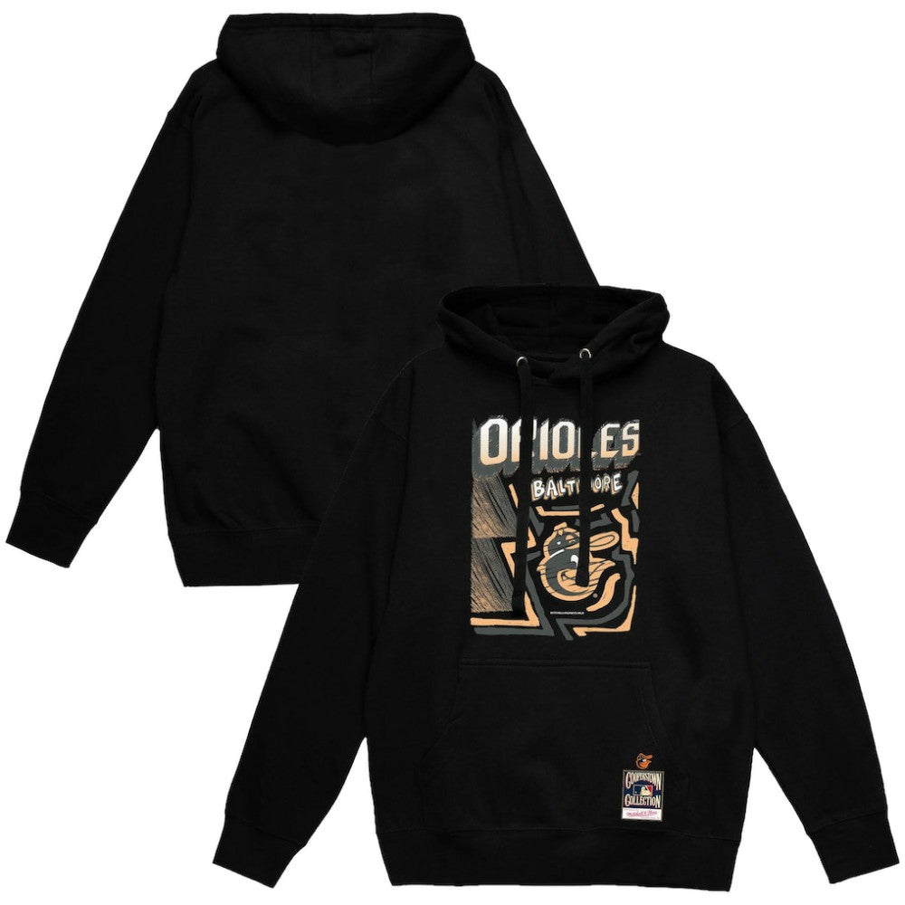Baltimore Orioles Mitchell & Ness Sidewalk Sketch Pullover Hoodie | MLB Discount
