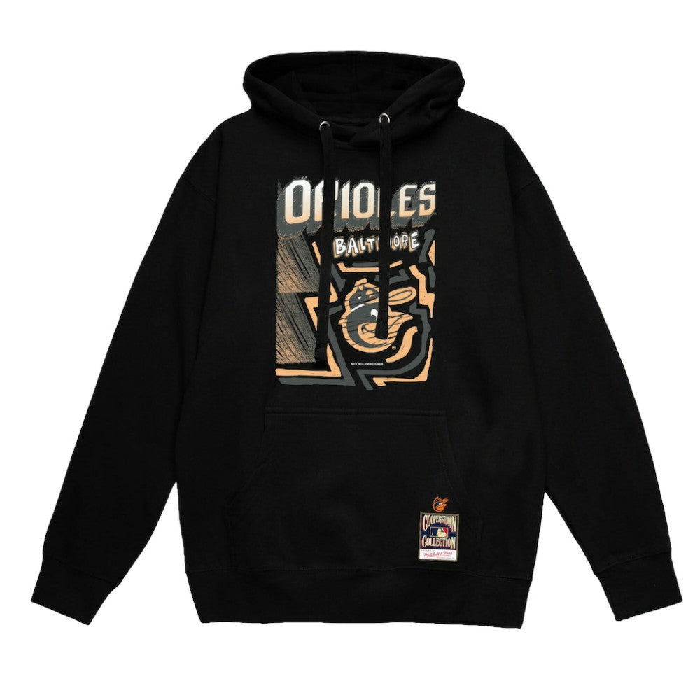 Baltimore Orioles Mitchell & Ness Sidewalk Sketch Pullover Hoodie | MLB Discount