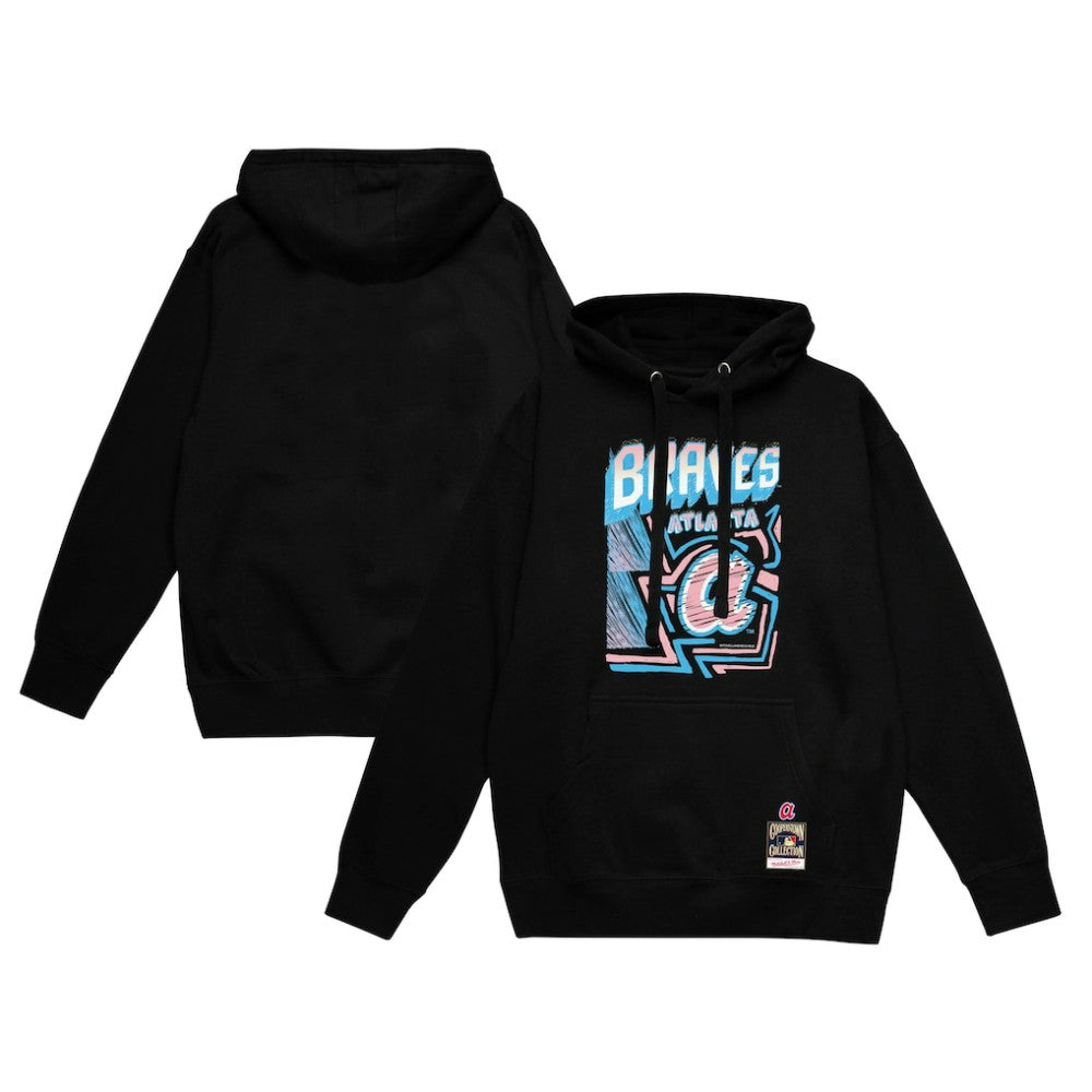 Atlanta Braves Mitchell & Ness Sidewalk Sketch Pullover Hoodie | MLB Shop
