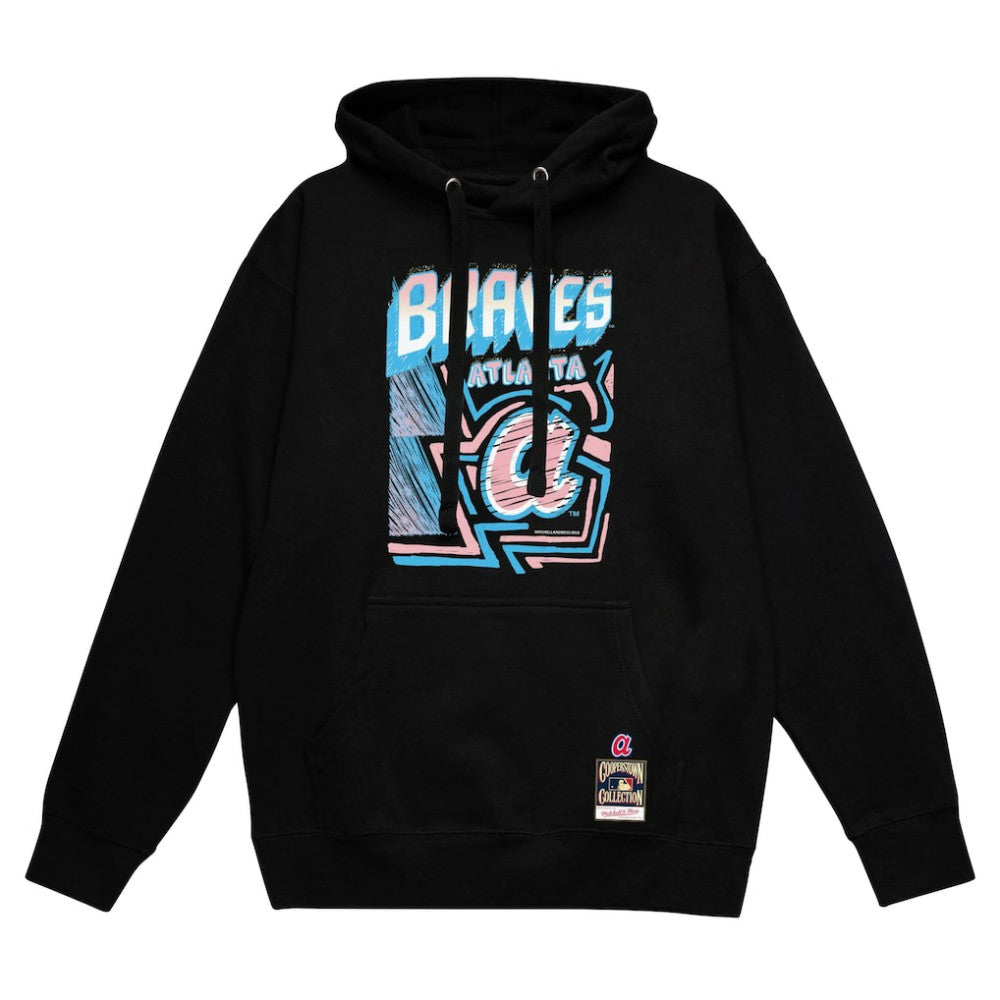 Atlanta Braves Mitchell & Ness Sidewalk Sketch Pullover Hoodie | MLB Shop