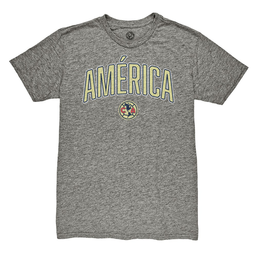 Club America 1863FC Wordmark Vintage Tri-Blend T-Shirt Heather Gray