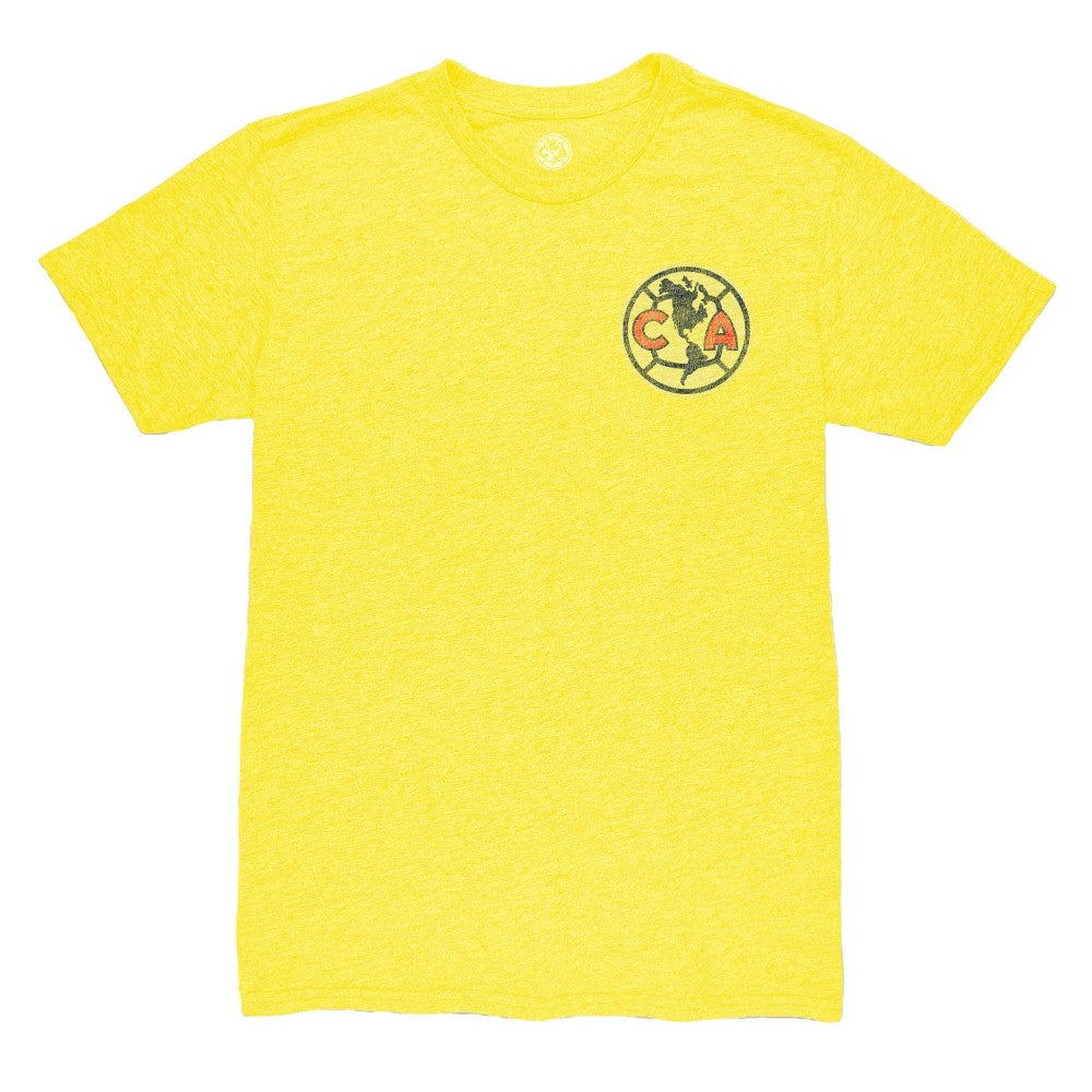 Luis Malagón Club America 1863FC Vintage Player Name & Number Tri-blend T-Shirt Yellow