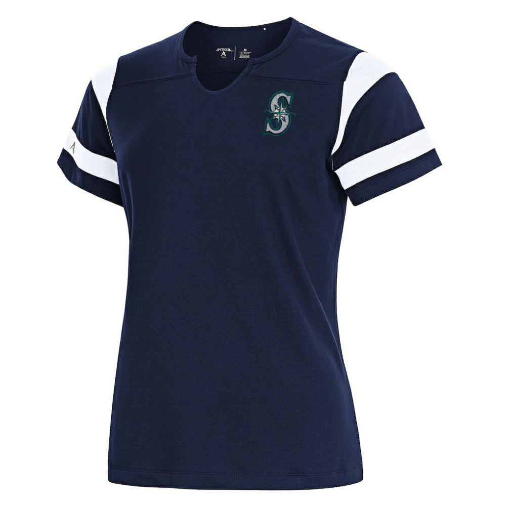 Seattle Mariners Antigua Women's Encounter Notch Neck Top | MLB Shop