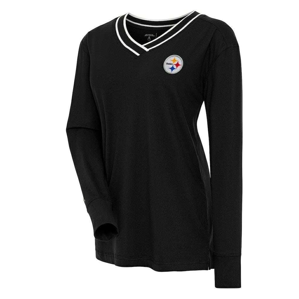 Pittsburgh Steelers  Antigua Women's Symbolic Long Sleeve V-Neck Top