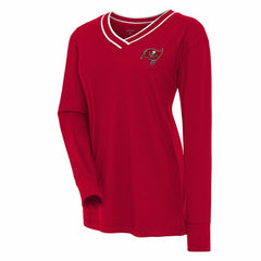 Tampa Bay Buccaneers  Antigua Women's Symbolic Long Sleeve V-Neck Top