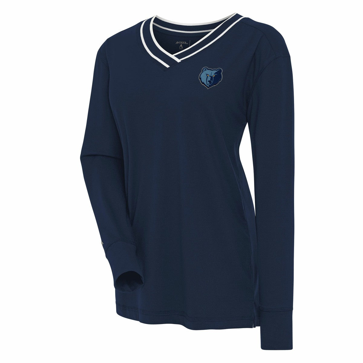 Memphis Grizzlies Antigua Women's Symbolic Long Sleeve V-Neck Top New