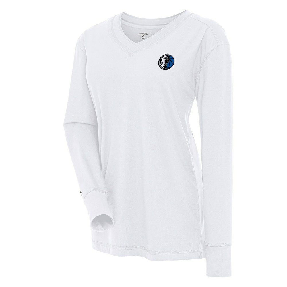 Dallas Mavericks Antigua Women's Symbolic Long Sleeve V-Neck Top sale Outlet