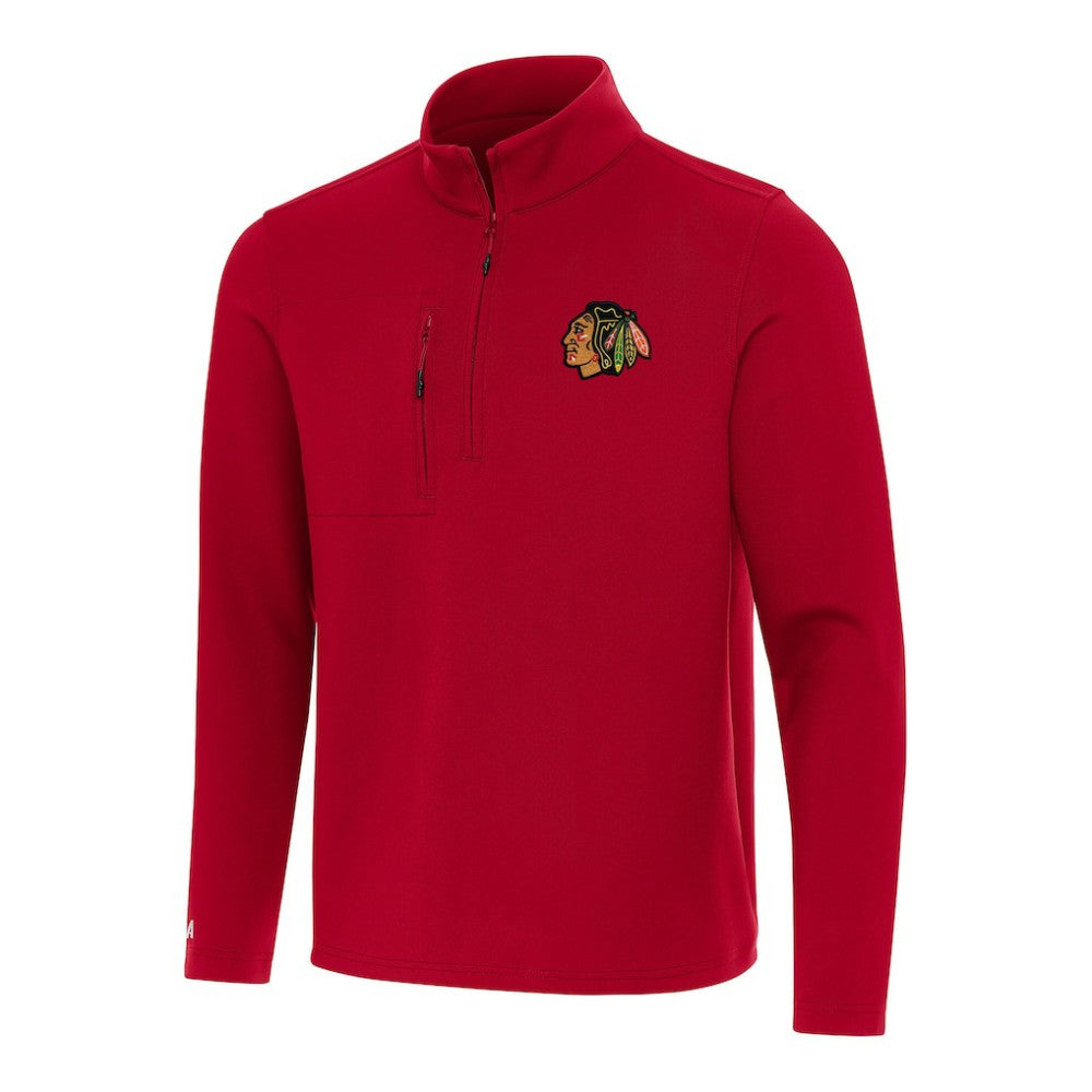 Chicago Blackhawks Antigua Insider Quarter-Zip Top On Sale