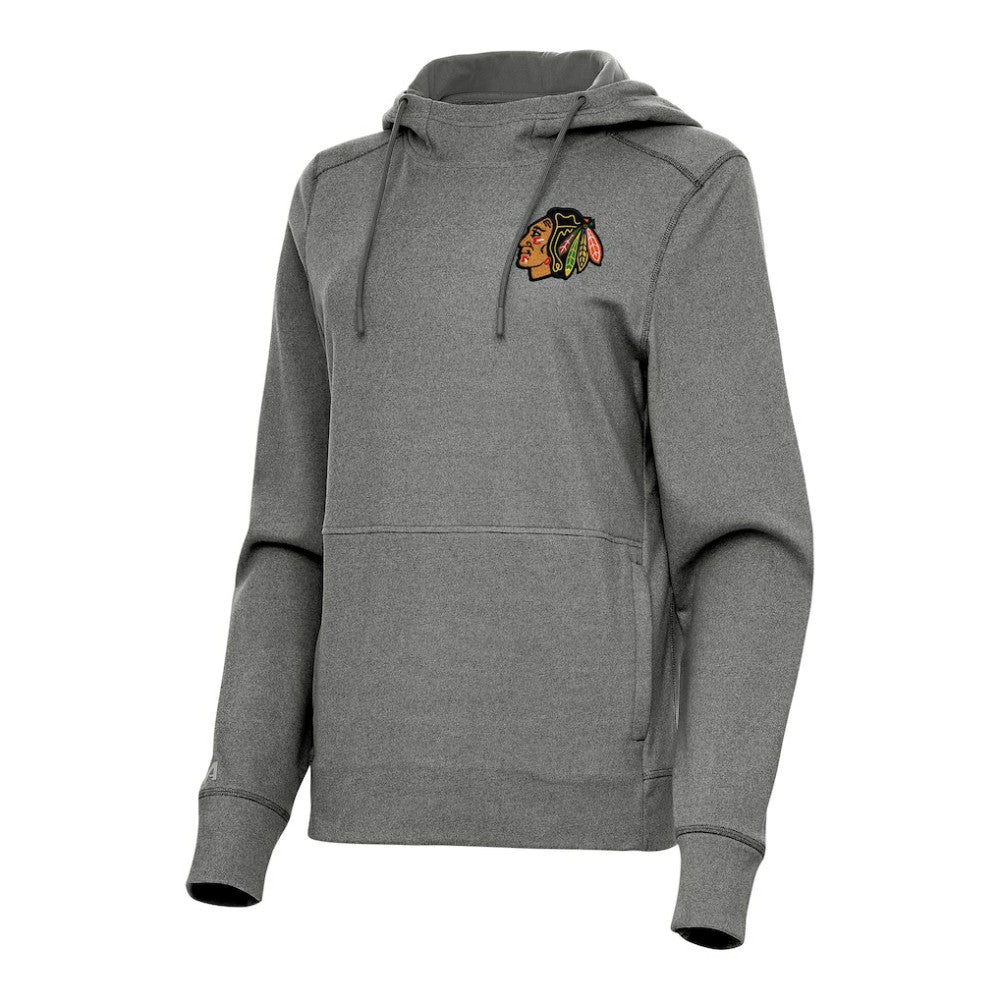 Chicago Blackhawks Antigua Women's Justice Pullover Hoodie On Sale