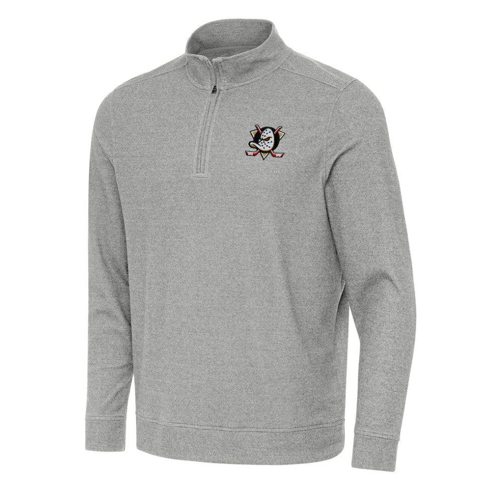 Anaheim Ducks Antigua Subtle Quarter-Zip Sweatshirt Outlet