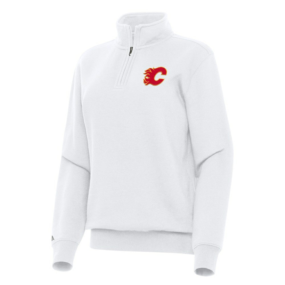 Calgary Flames Antigua Women's Victory Quarter-Zip Sweatshirt Outlet