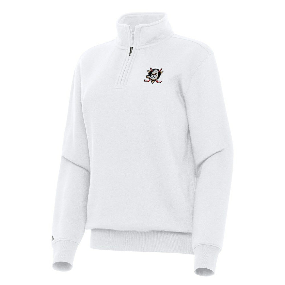 Anaheim Ducks Antigua Women's Victory Quarter-Zip Sweatshirt Discount