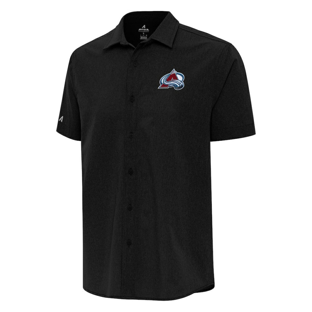 Colorado Avalanche Antigua Activate Woven Short Sleeve Button-Up Shirt On Sale