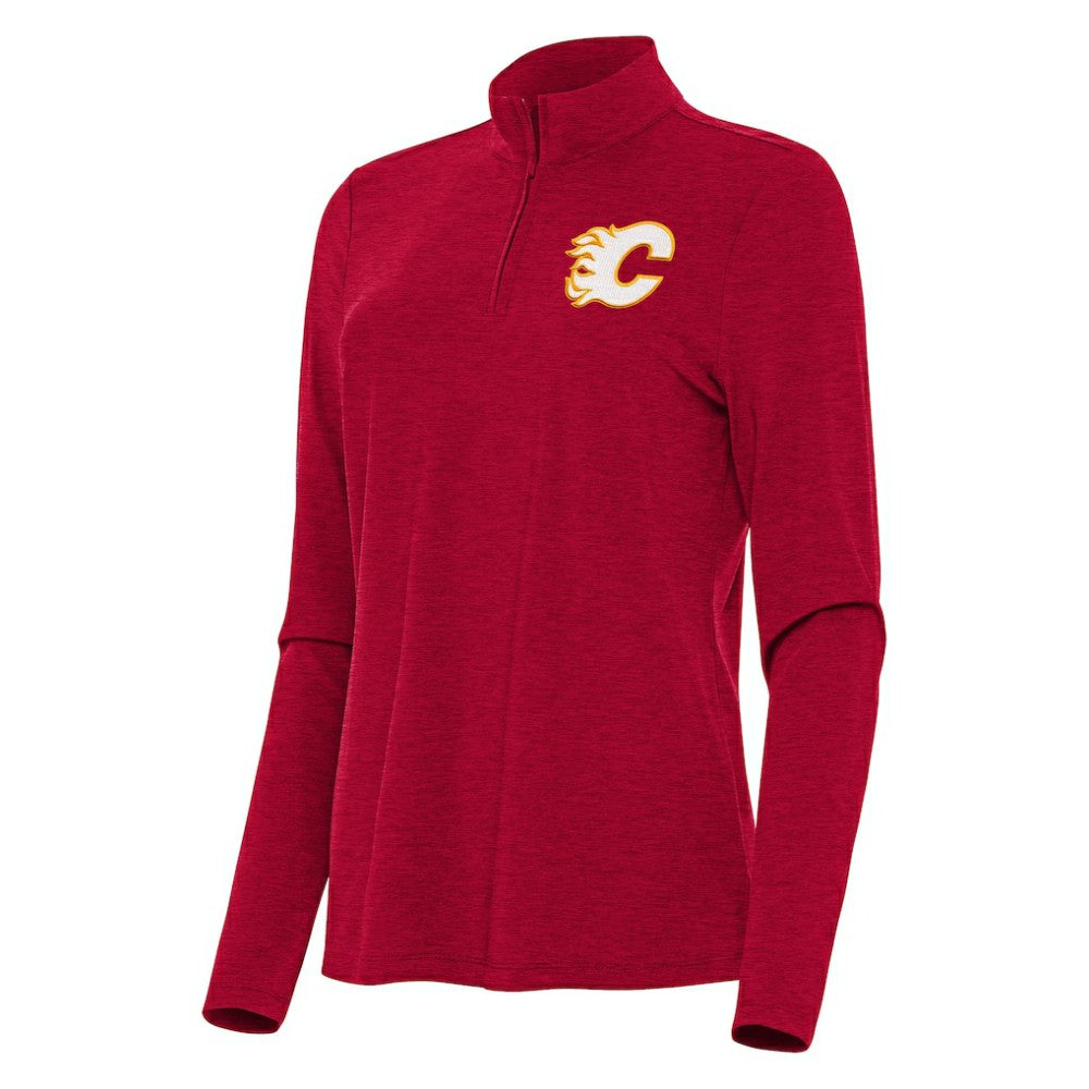 Calgary Flames Antigua Women's Bright Quarter-Zip Top Outlet