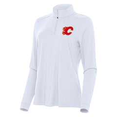 Calgary Flames Antigua Women's Intent Quarter-Zip Top For Sale