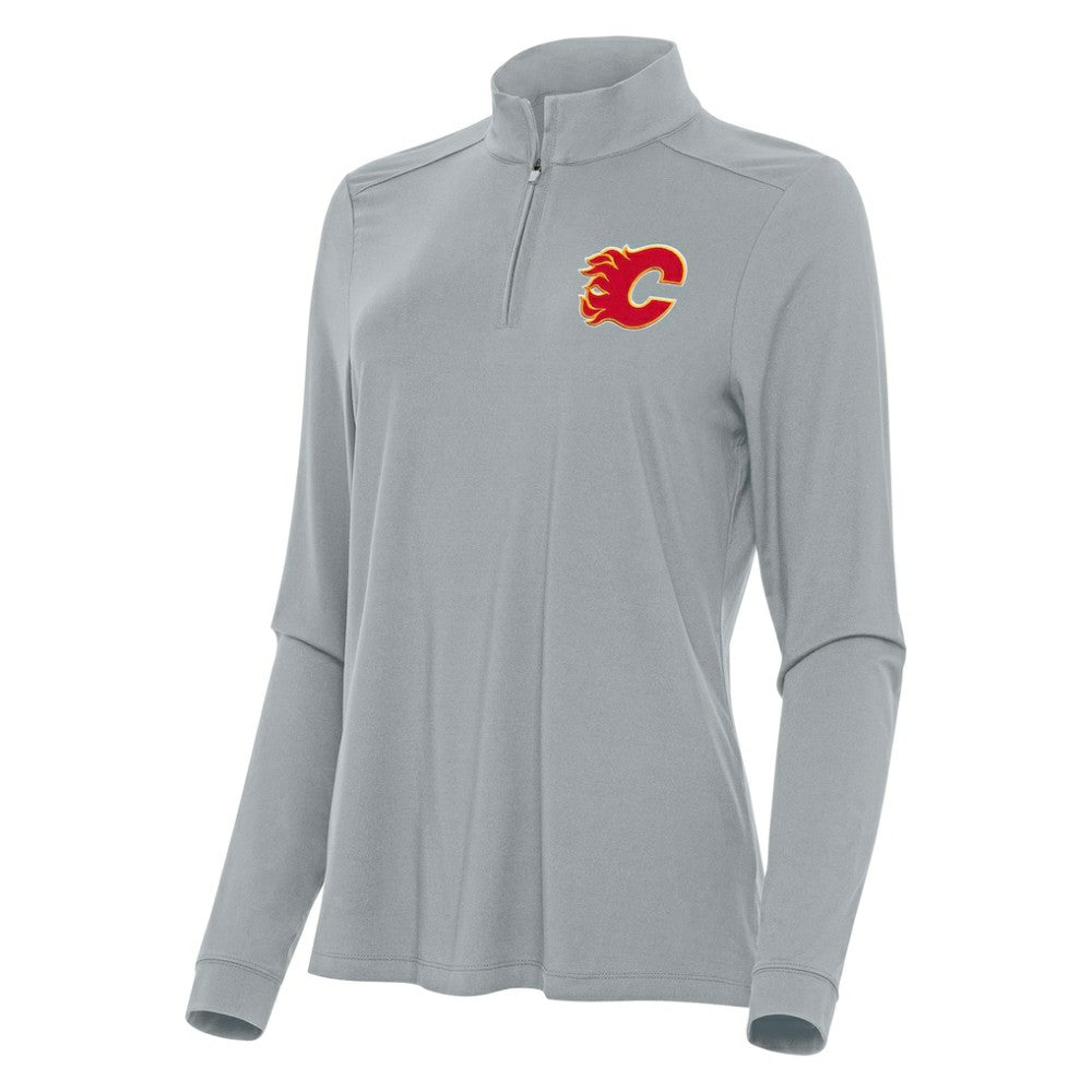 Calgary Flames Antigua Women's Intent Quarter-Zip Top Discount