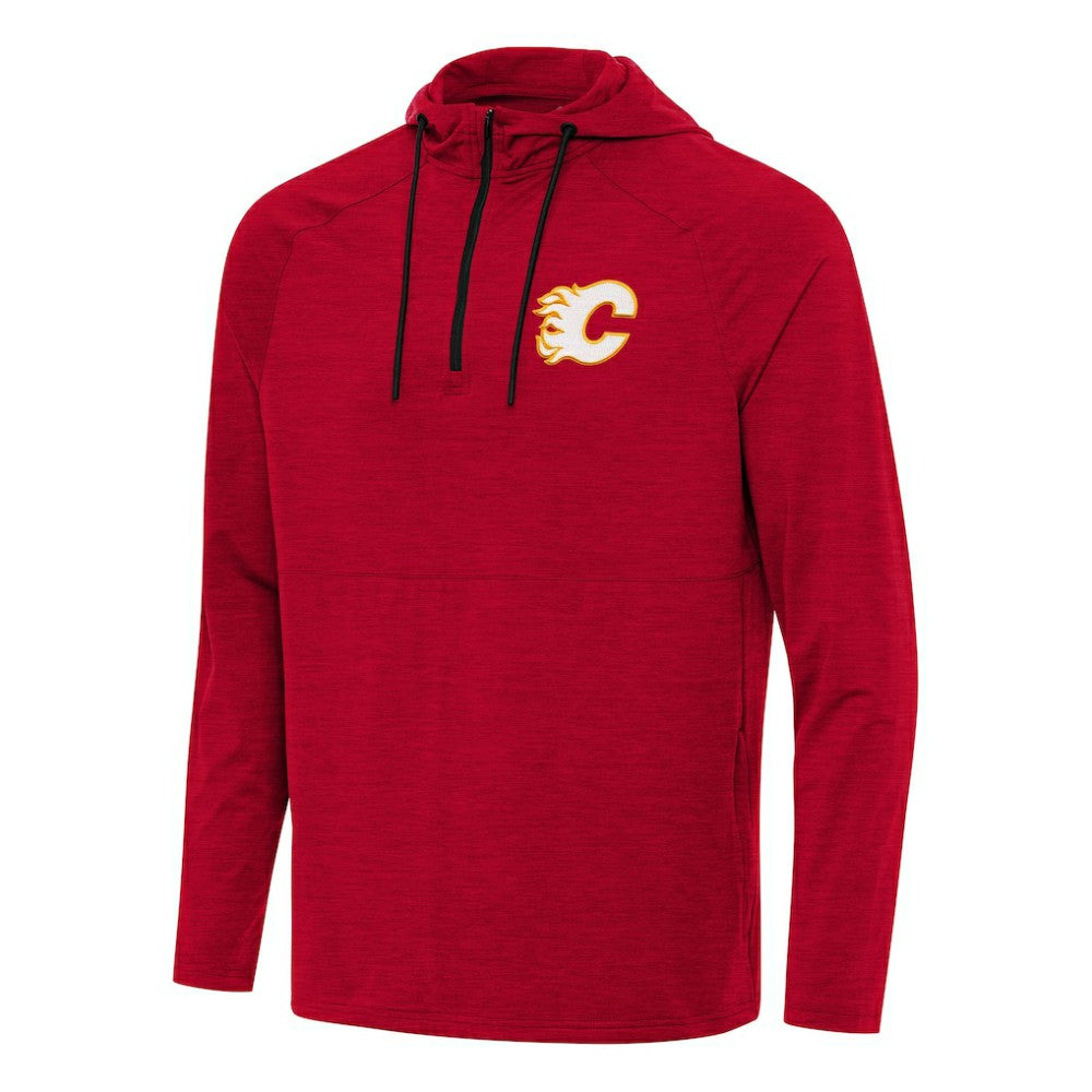 Calgary Flames Antigua Spikes Quarter-Zip Hoodie On Sale