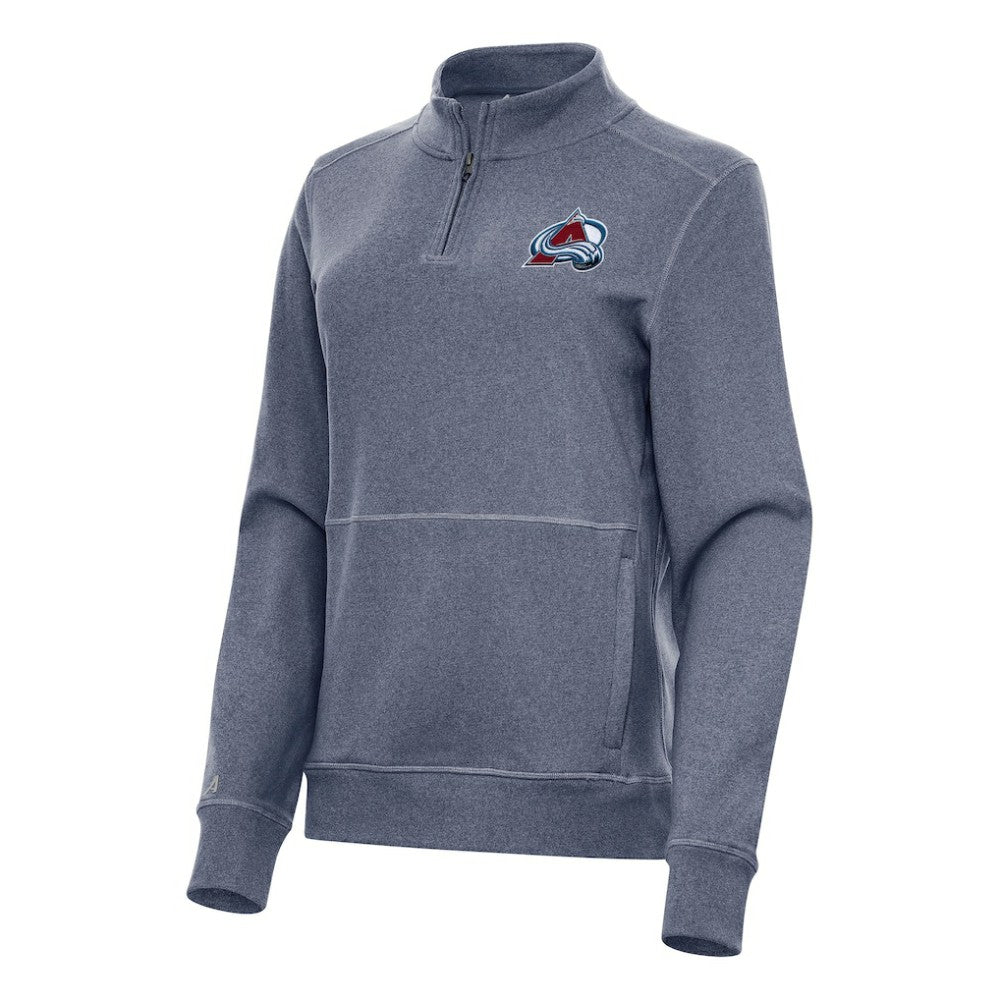 Colorado Avalanche Antigua Women's Crush Quarter-Zip Fleece Sweatshirt Outlet