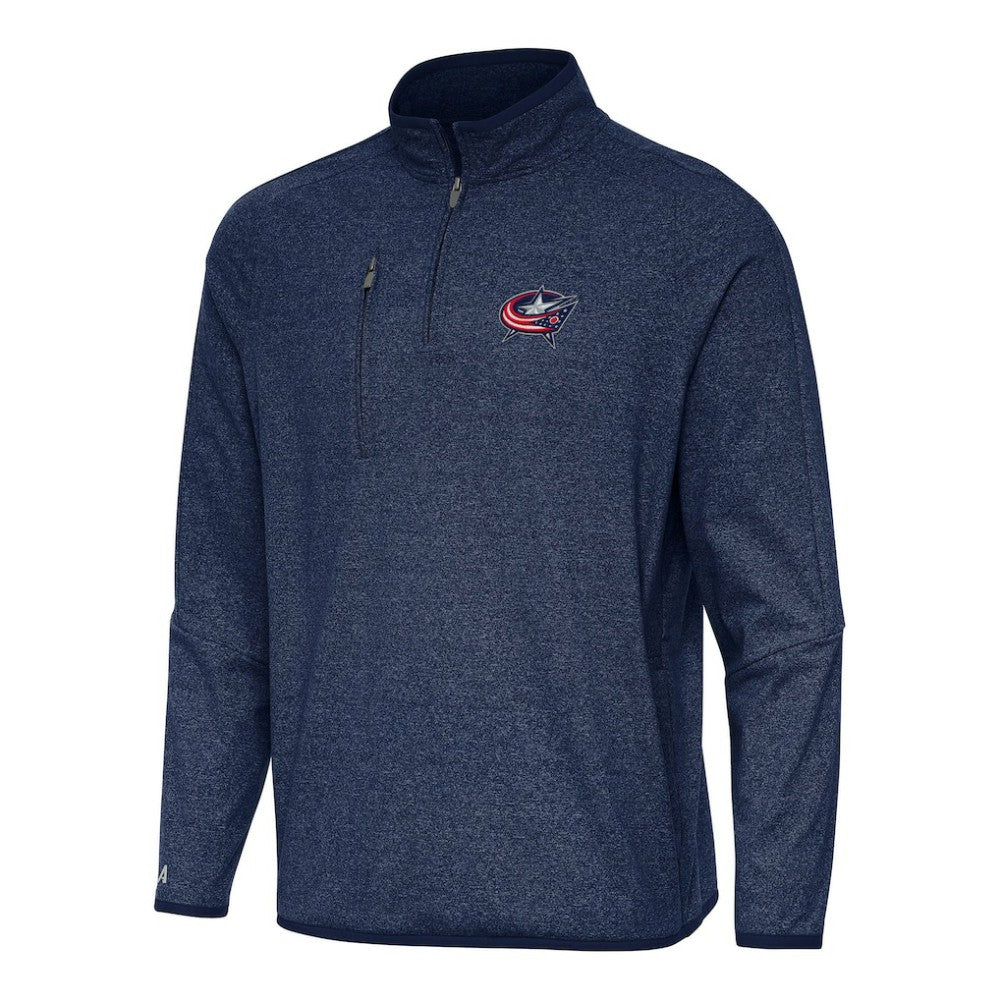 Columbus Blue Jackets Antigua Certain Quarter-Zip Tri-Blend Sweatshirt Outlet