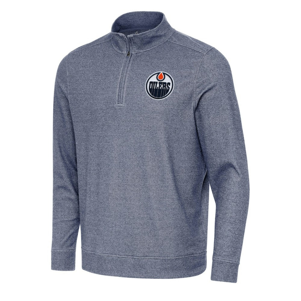Edmonton Oilers Antigua Subtle Quarter-Zip Sweatshirt Online