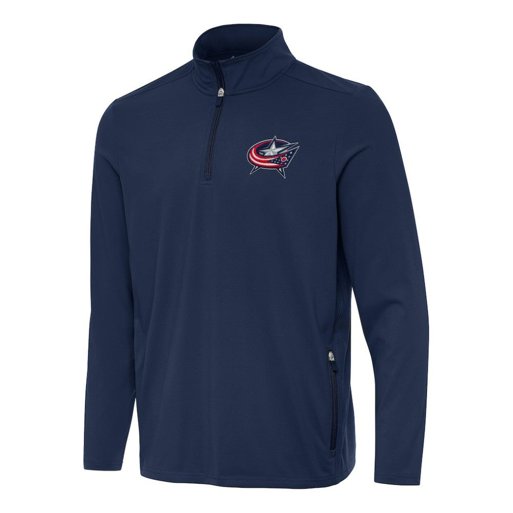 Columbus Blue Jackets Antigua Perilous Quarter-Zip Sweatshirt Sale
