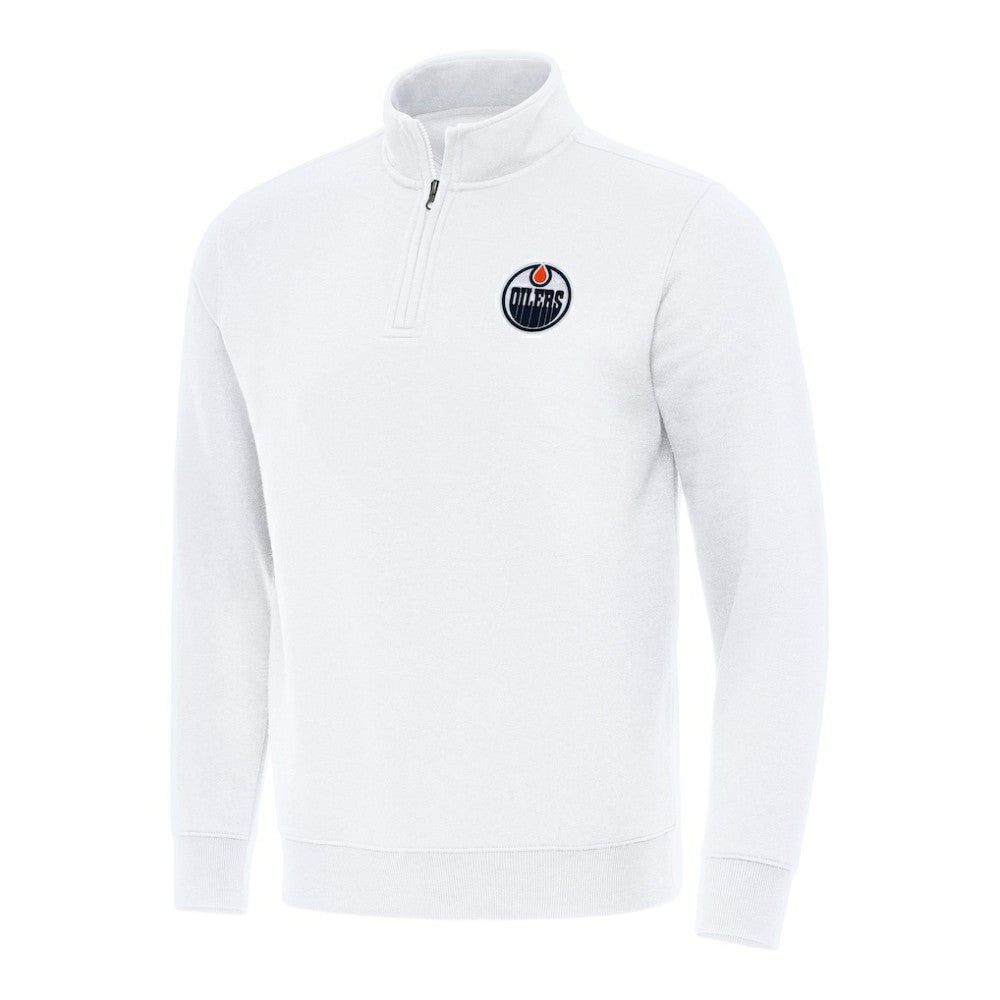 Edmonton Oilers Antigua Victory Quarter-Zip Mock Sweatshirt Online