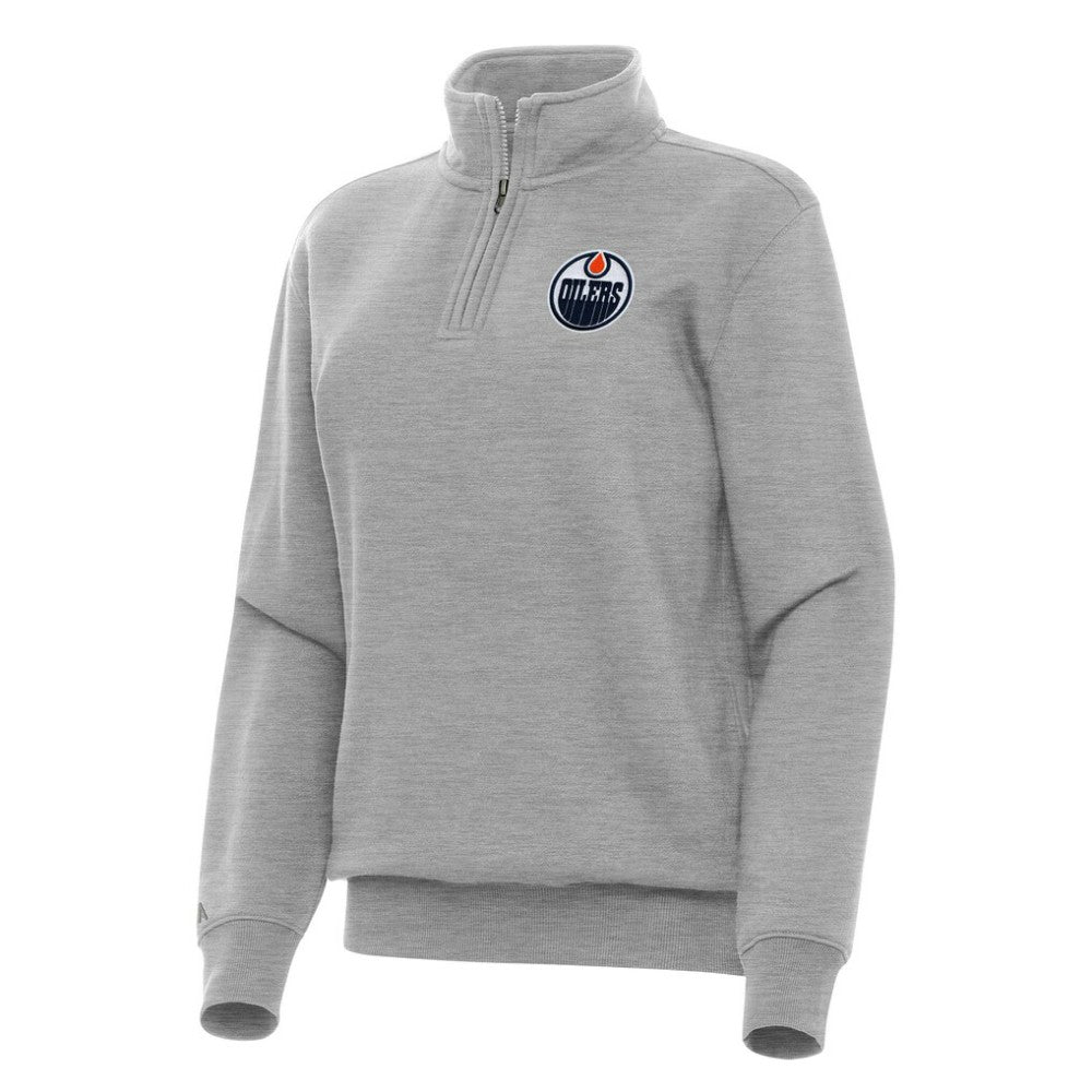 Edmonton Oilers Antigua Women's Victory Quarter-Zip Sweatshirt Online
