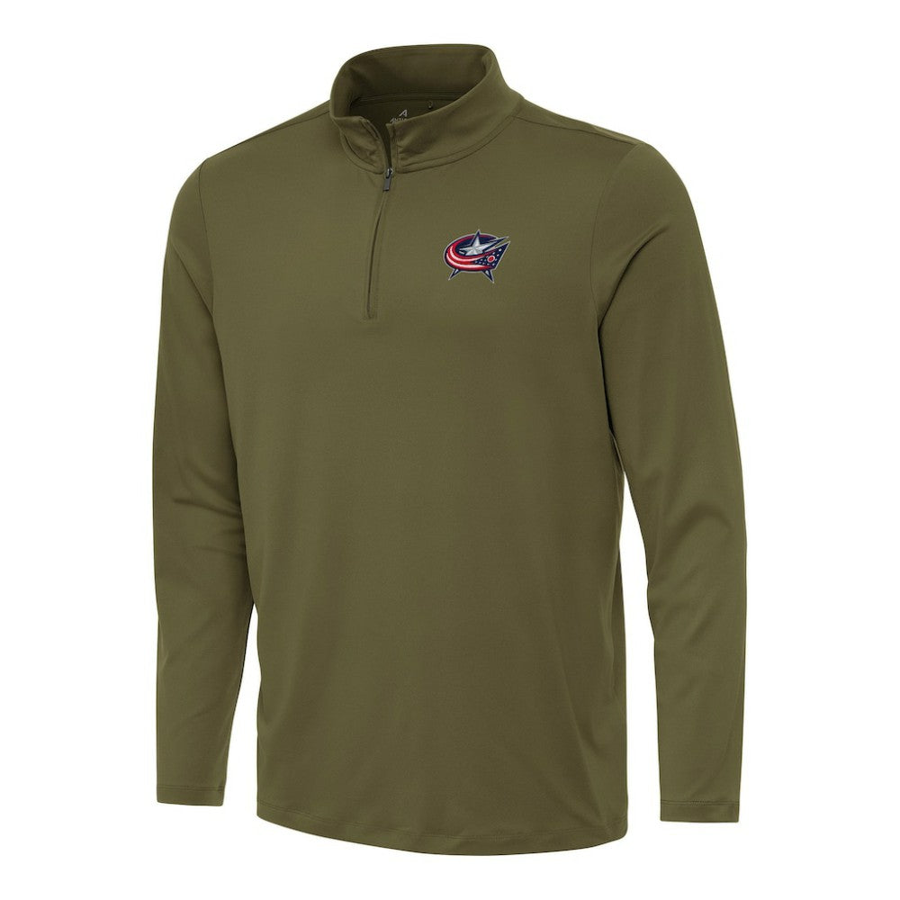 Columbus Blue Jackets Antigua Reprocess Quarter-Zip Top For Sale