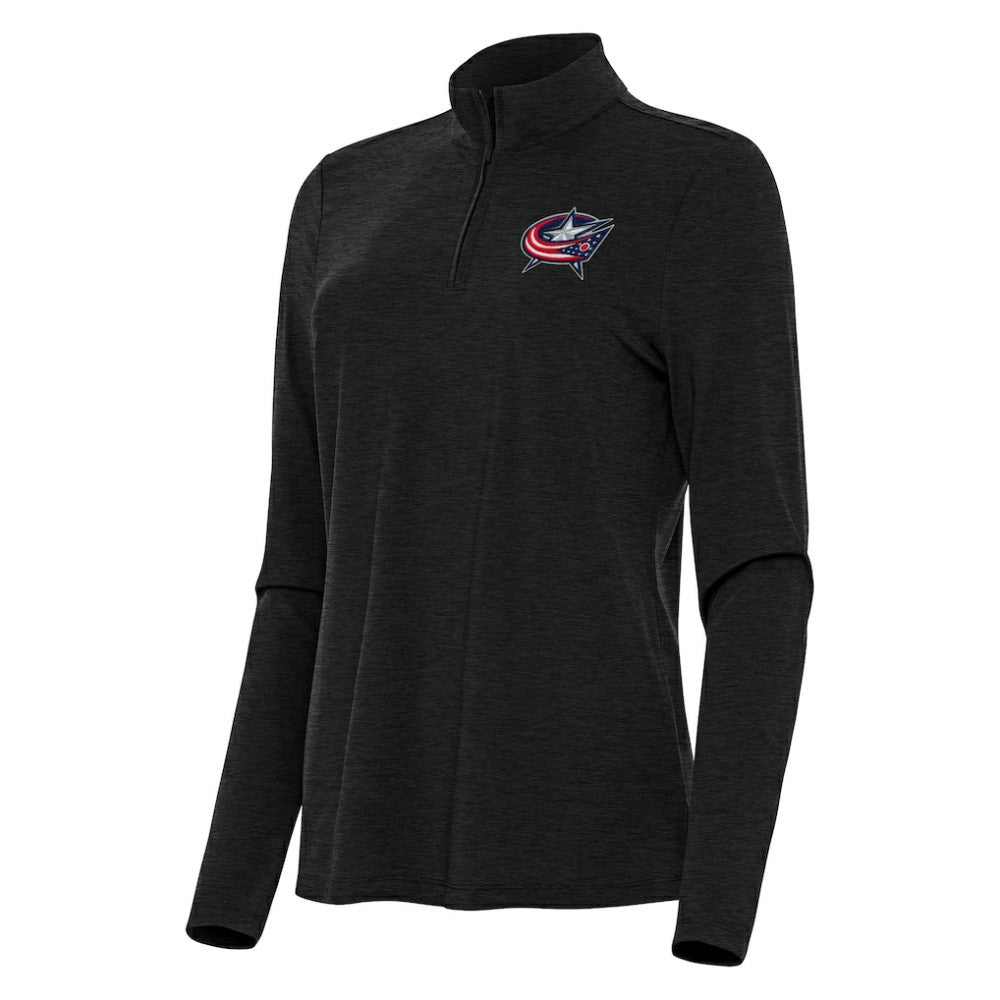 Columbus Blue Jackets Antigua Women's Bright Quarter-Zip Top On Sale
