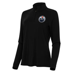 Edmonton Oilers Antigua Women's Intent Quarter-Zip Top Sale