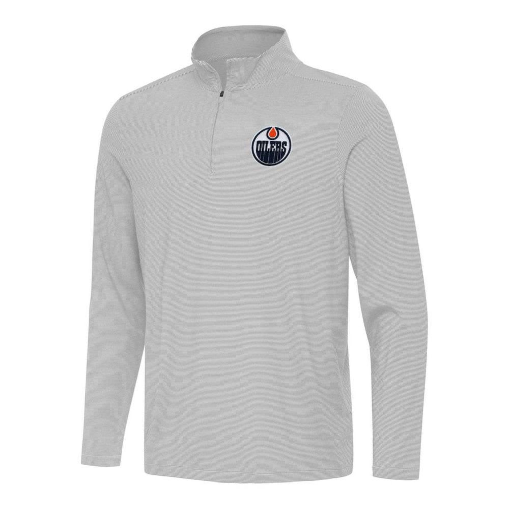 Edmonton Oilers Antigua Twine Quarter-Zip Top For Sale