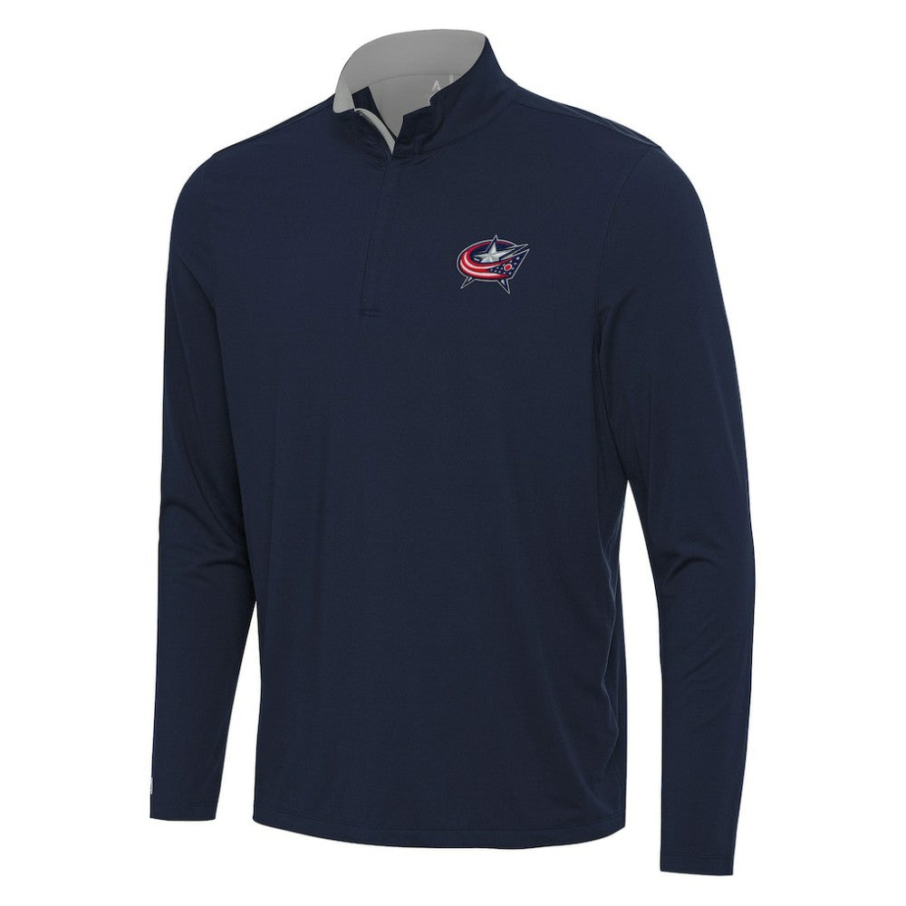 Columbus Blue Jackets Antigua Content Quarter-Zip Pullover Top Outlet